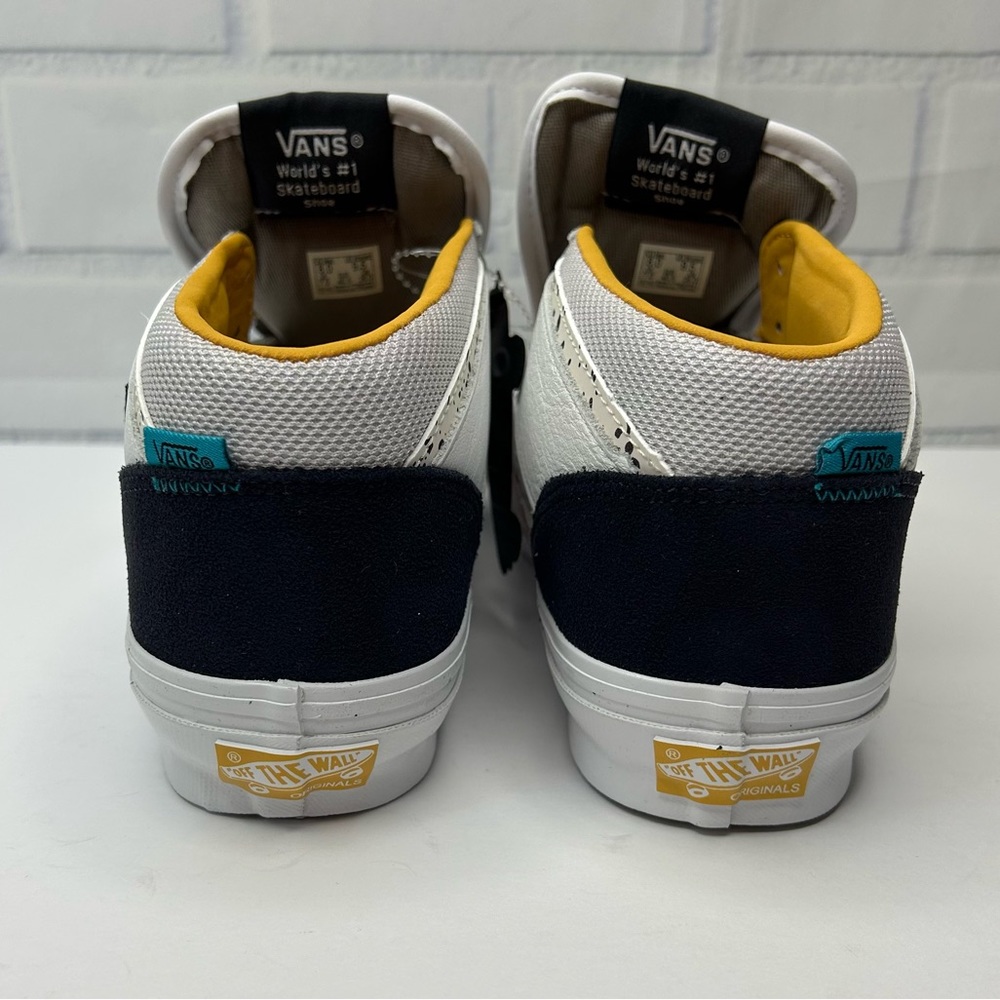 VANS White & Navy OG Half Cab Sneakers size 8 men - Picture 6 of 9